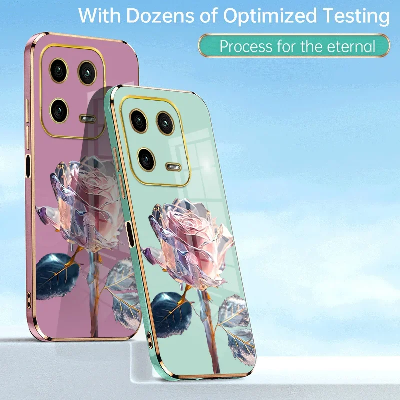 Funda de teléfono esmerilada de moda rosa para Xiaomi Redmi Note 13, funda suave Redmi Note 13Pro Note13Pro Plus, funda de TPU 4G 5G - imagen 4