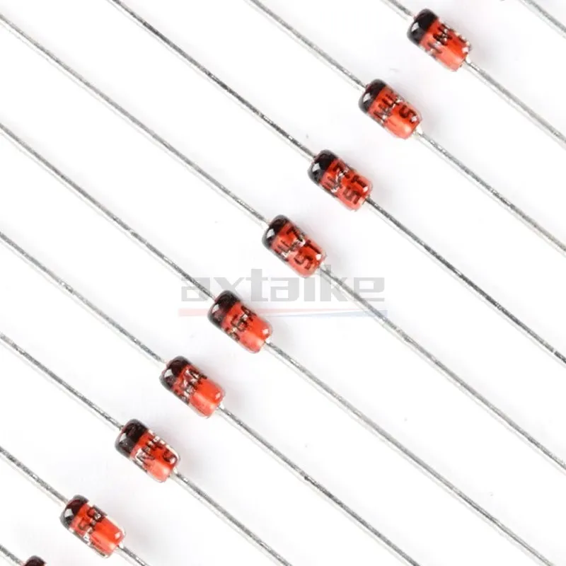 50 Uds 1N4727A 3V 1N4728A 3,3 V 1N4729A 3,6 V 1N4730A 3,9 V 1N4731A 4,3 V 1N4732A 4,7 V 1N4733A 5,1 V 1N4734A 5,6 V DO-41 1W diodo Zener - imagen 5