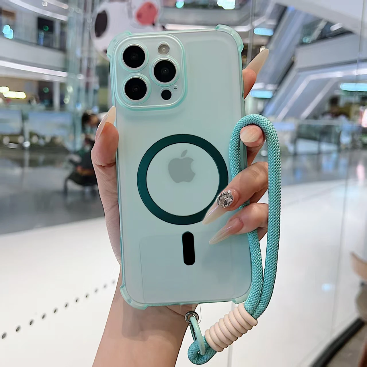 Funda de teléfono con correa de muñeca magnética para Xiaomi Redmi Note 15 Pro Plus 5G 15 15C 4G, funda con cordón de silicona suave a prueba de golpes - imagen 2