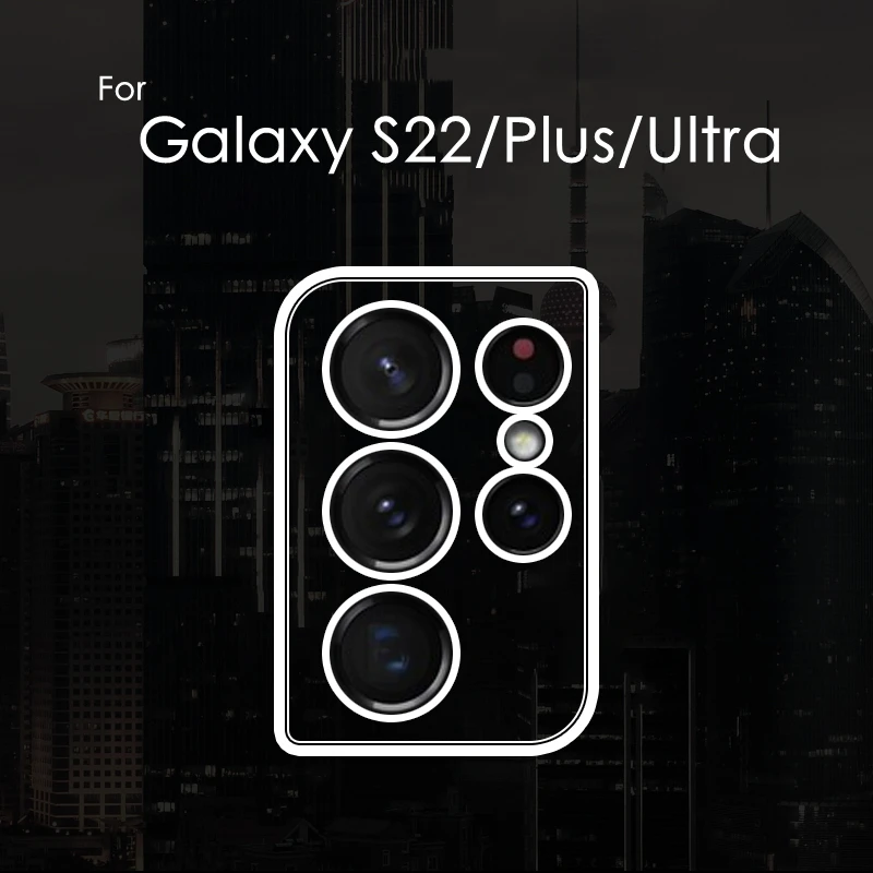 Vidrio Protector de lente de cámara S22 para Samsung S22 Plus S22Ultra 2022, película protectora de lente trasera antiarañazos, vidrio en S22Plus 5G