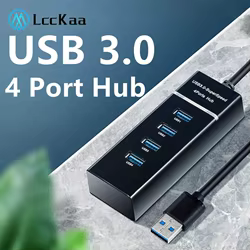 Hub USB 3,0 de 4 puertos, divisor USB, extensiones de concentrador multi USB, transmisión rápida de datos, adaptador OTG para ordenador Xiaomi Macbook Pro Air