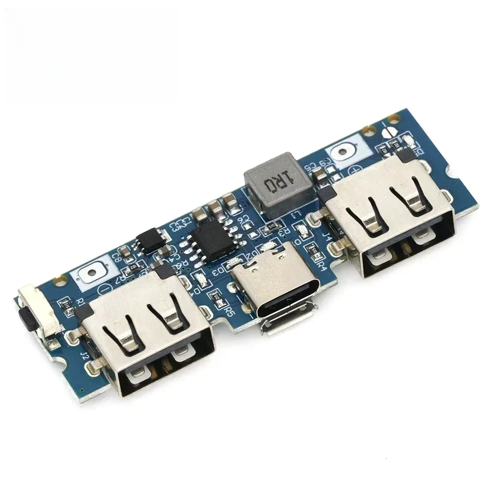 Placa de cargador de batería de litio LED USB Dual 5V 2.4A Micro/tipo-c USB banco de energía móvil protección de circuito módulo de carga 18650 - imagen 4