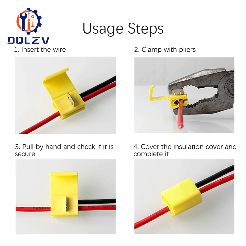 Conectores de Cable Scotch Lock, terminales de empalme rápido eléctrico, crimpado no destructivo sin línea de ruptura AWG 22-18 - imagen 5