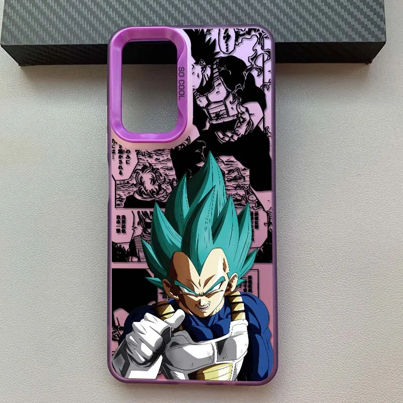 D-Dragon Ball Anime Vegeta para Redmi Note 14 13 12 11 10 9 8 Pro Plus funda de teléfono plateada colorida - imagen 5