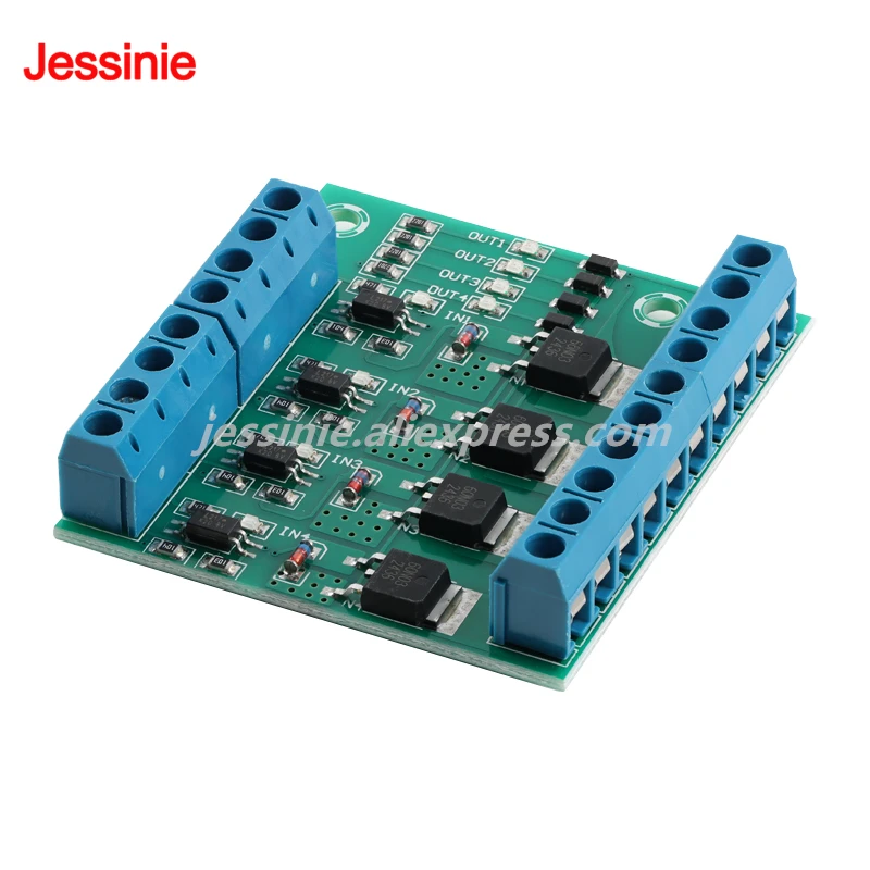 MOS FET F5305S 60N03 controlador de interruptor de disparo de pulso de 4 canales entrada PWM constante para Motor LED aislamiento optoacoplador de 4 vías DC DIY - imagen 2