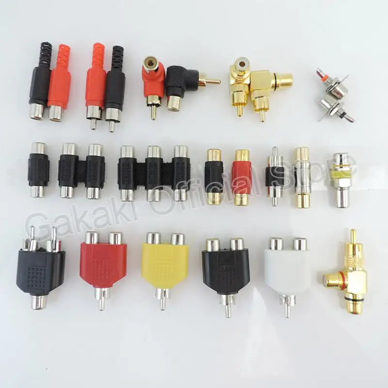 Conector RCA macho hembra Jack Plug M/F 2RCA 3RCA adaptadores para cámara CCTV AV Video Audio - imagen 5