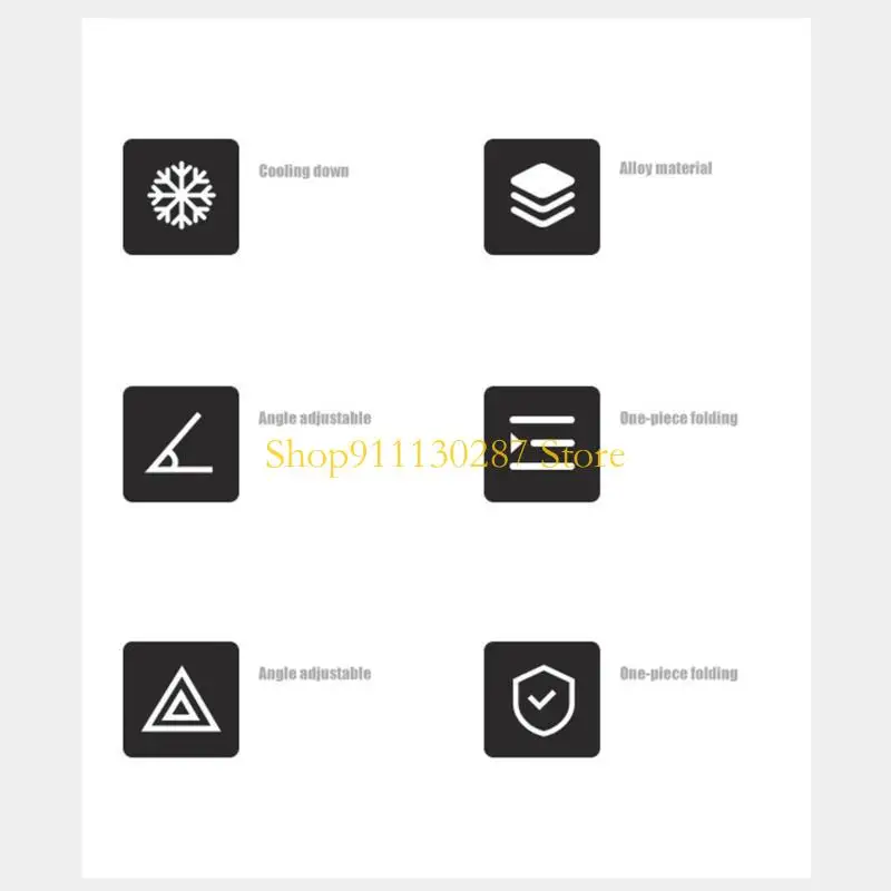 Soporte del soporte del cuaderno portátil J1HC X16 Portable Soporte del cuaderno con altura ajustable y ventiladores Design - imagen 5