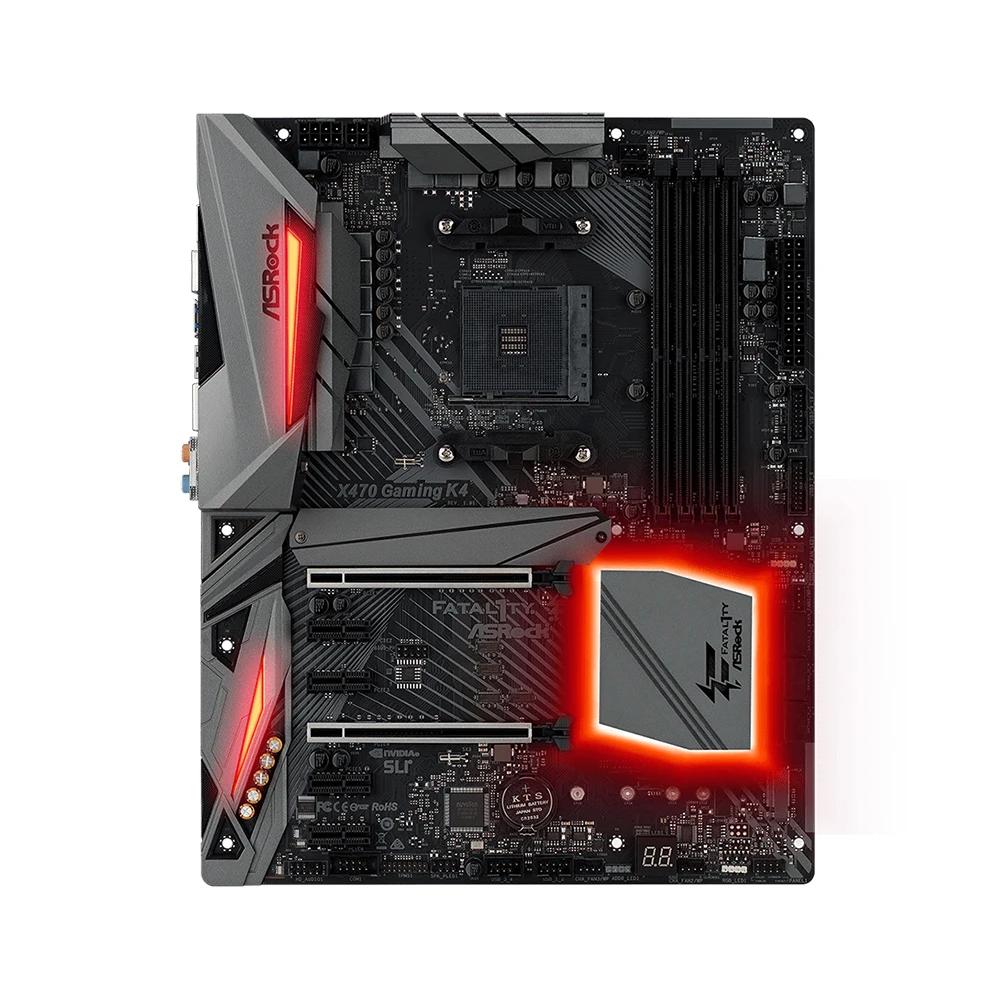Placa base ASROCK X470 GAMING K4 AMD AM4 compatible con 5800X3D 5700x3D 5700X 5600G 4600G CPU AMD X470 4xDDR4 HDMI ATX - imagen 2