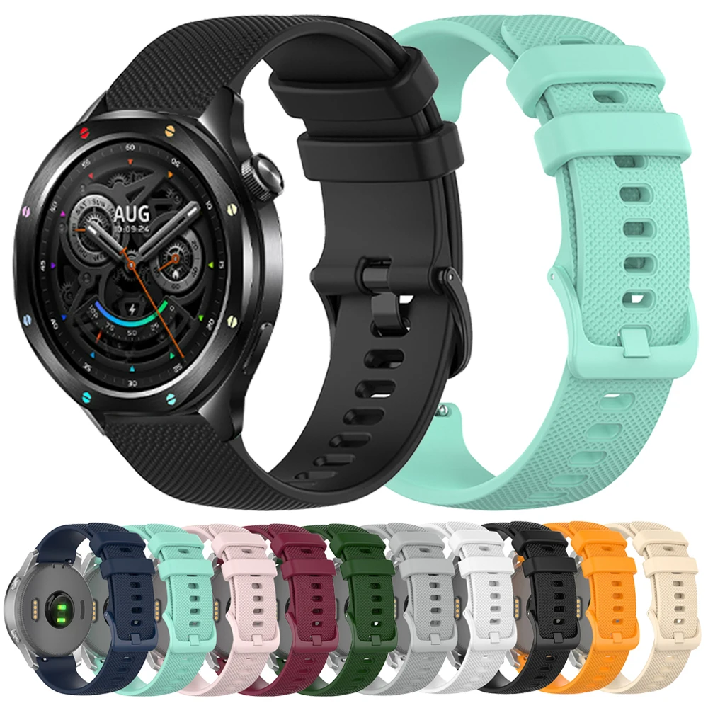 Correa deportiva de silicona de 22mm para Xiaomi Watch S4 S3 S2 46/42mm S1 Pro/color activo 2 Mi Watch Band reemplazar para pulsera de reloj Redmi