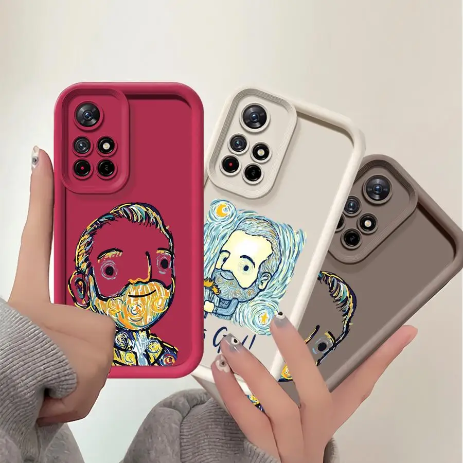 Funda para Xiaomi Redmi 9T A3 A5 14C 13C 10A 10C 9C 9A 12C A2 A1 Plus cubierta suave Van Gogh creatividad Linda - imagen 5
