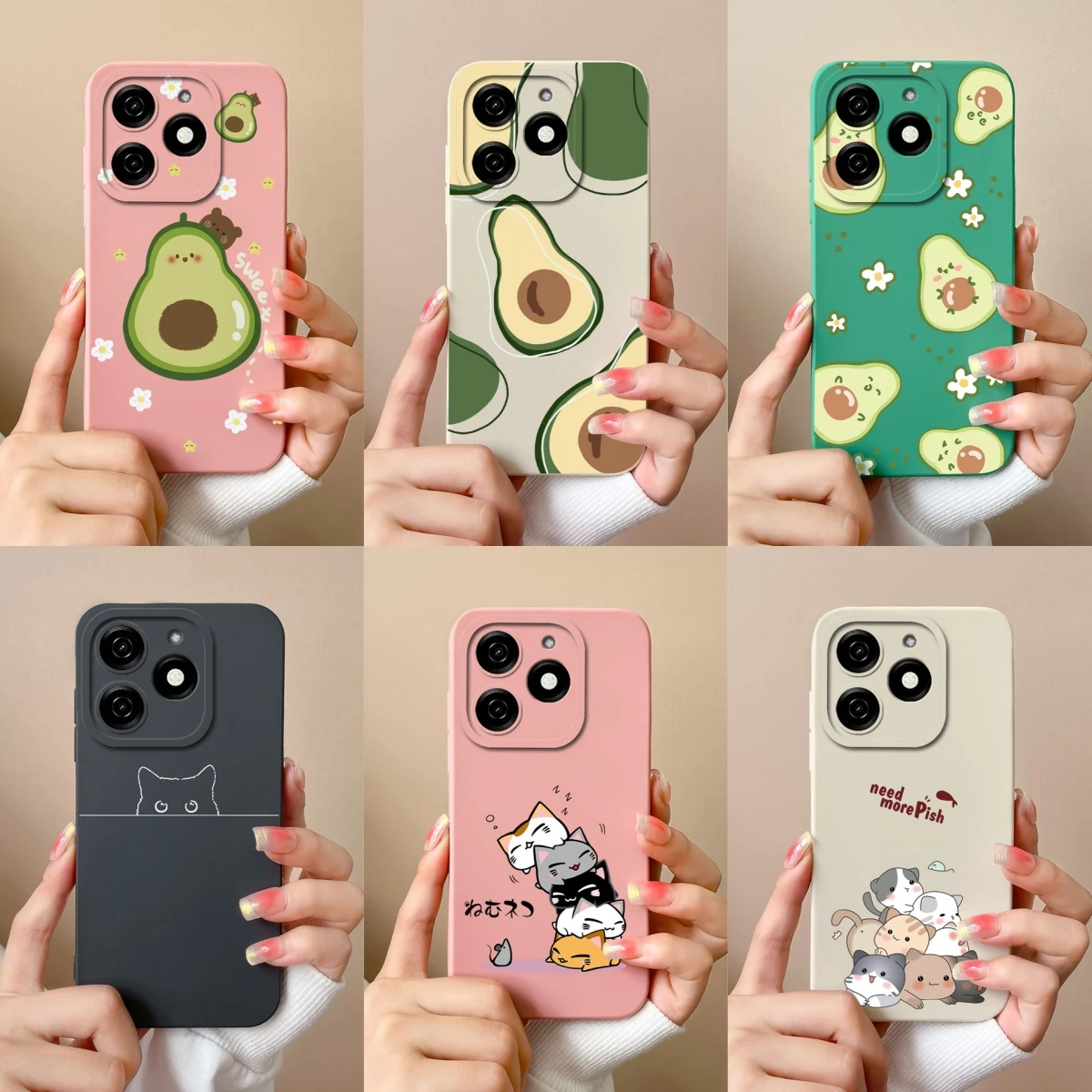 Para Infinix Hot 40 Pro 40i funda encantadora aguacate suave silicona líquida carcasa de teléfono ligera para Infinix Hot40 parachoques antideslizante