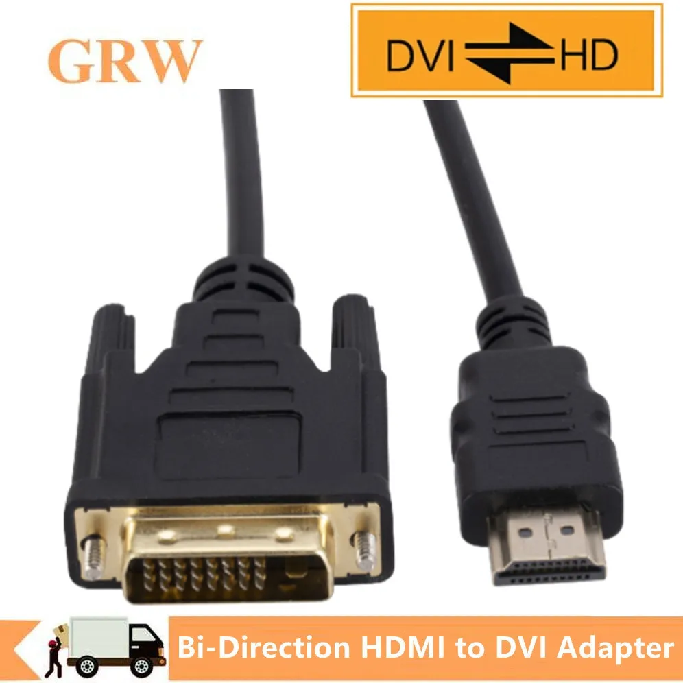 Cable adaptador HDMI bidireccional compatible con DVI, 4K, macho, 24 + 1 DVI-D a macho, Cable HDMI de alta velocidad para PS4/3, TV BOX, DVD, XBOX