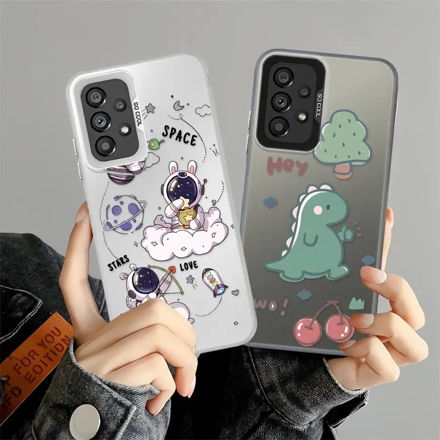 Funda para Xiaomi Redmi K60 A5 14C 9T 10C 12C 9C A1 A2 Plus 13C funda trasera para teléfono dibujos animados dinosaurio astronauta