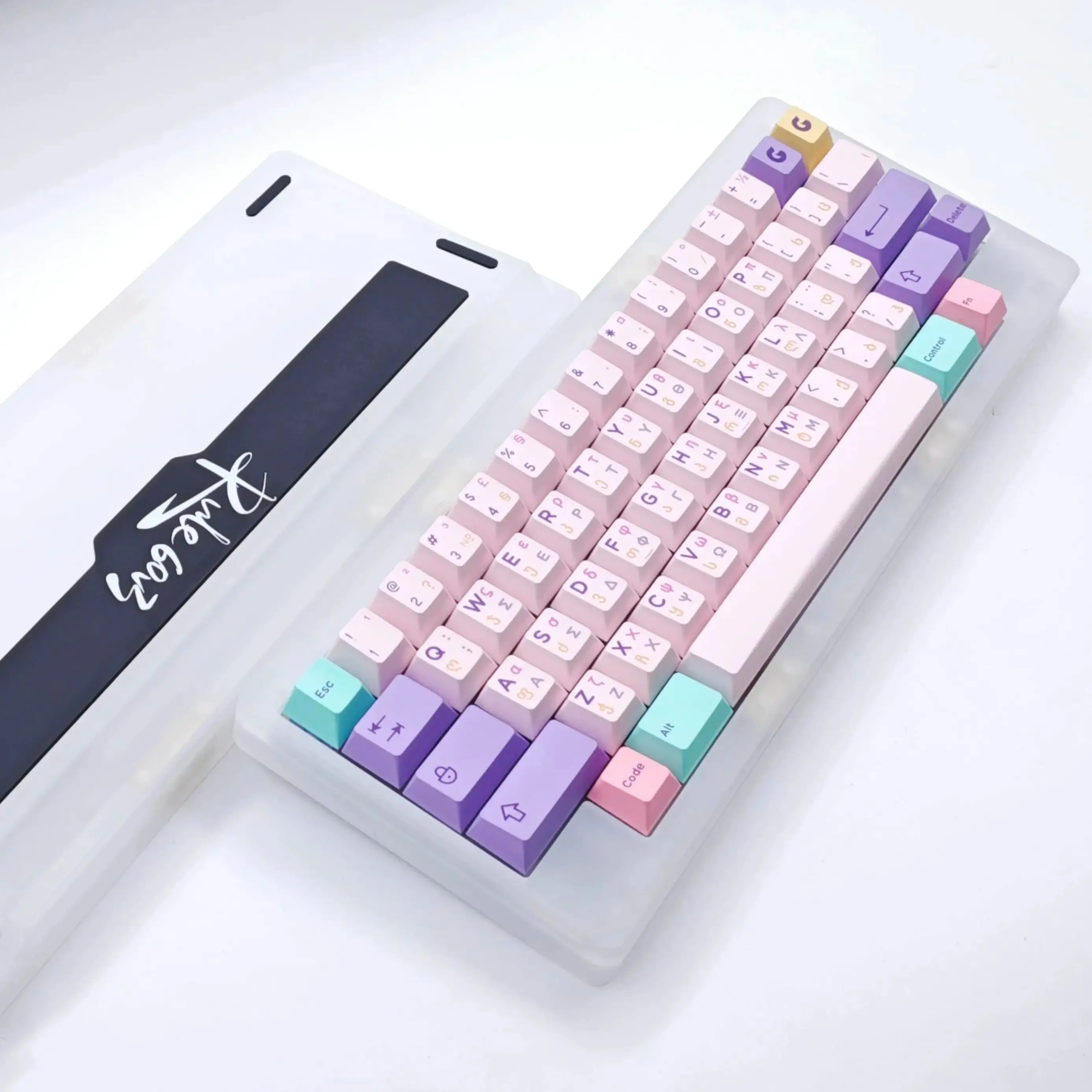 Keebox Rule60 V3 Kit de teclado mecánico HHKB WKL WK diseño modo con cable triodo CNC estructura de bola acrílica 60% Kit de teclado DIY