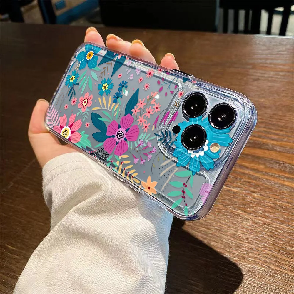 Funda de teléfono con flores de silicona para iPhone 17 Pro Max 16 13 11 15 14 12 16E 17 Air 16promax 17promax Funda suave transparente - imagen 5