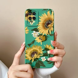 Funda Samsung Galaxy M22 Silicona Líquida Flores Pintadas M32