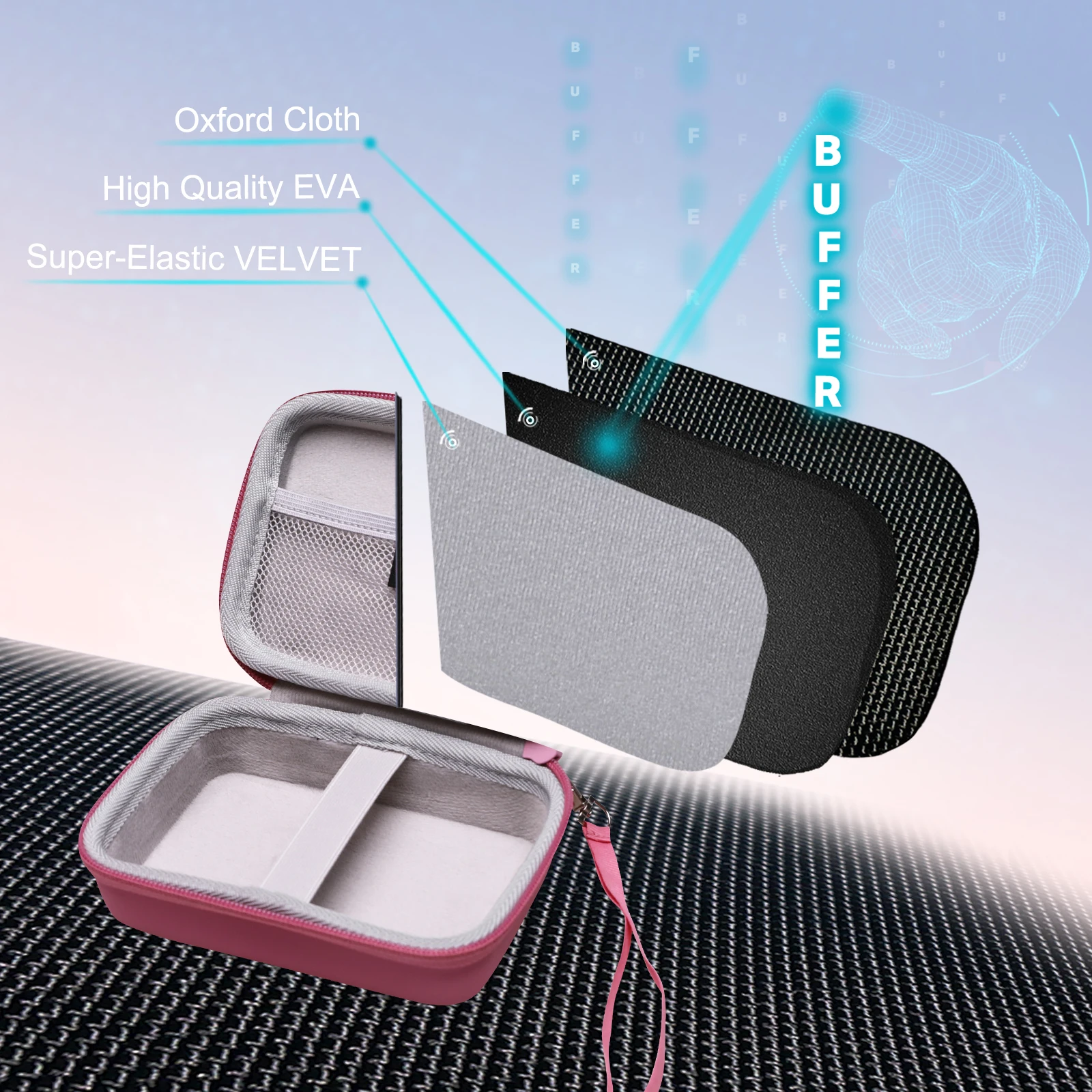 XANAD-funda rígida EVA para impresora Phomemo D30, Fujifilm Instax Mini Link, Canon Zoemini, bolsa de almacenamiento protectora, solo funda - imagen 3