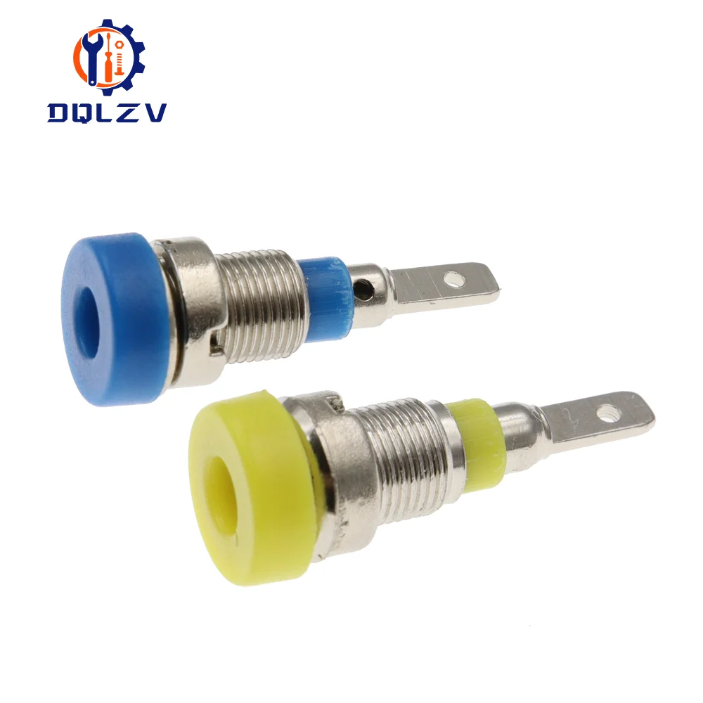 Enchufe Banana de 2MM, linterna pequeña de 20A, conector adaptador de Panel de enchufe de 6mm, Terminal de fuente de alimentación de alto voltaje de cobre puro - imagen 3