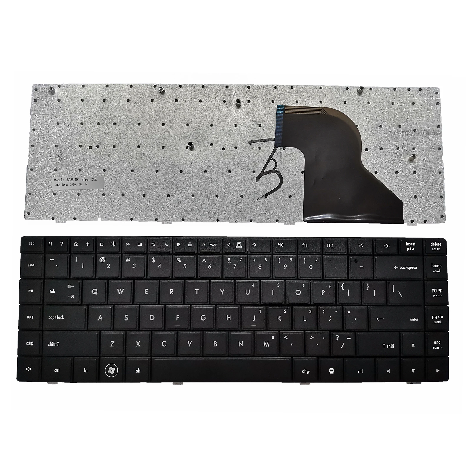 Teclado para portátil estadounidense para Hp Compaq 620 621 CQ620 CQ621 625 CQ625 CQ620 CQ621 CQ625 606129 -001 sin puntero sin retroiluminación