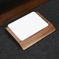 Reposamanos ergonómico de nogal para panel táctil antideslizante