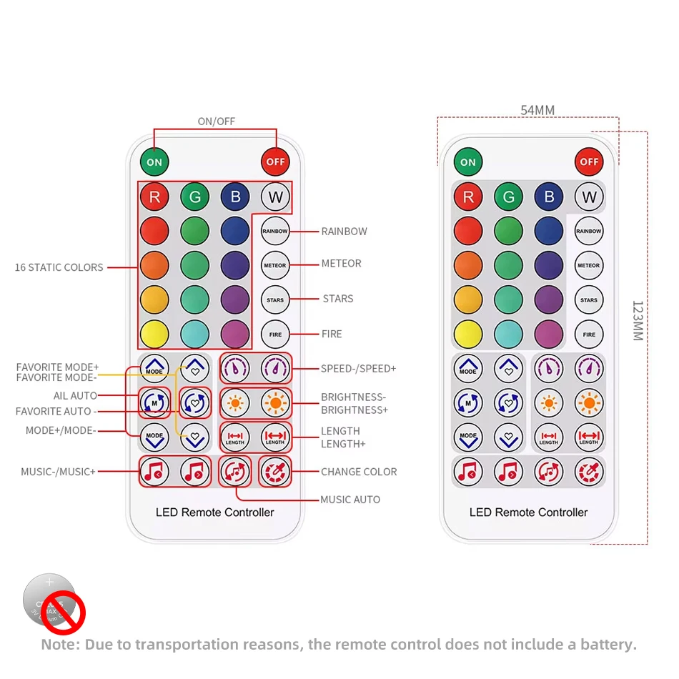 Controlador LED de música SK6812-RGBW SP617E micrófono incorporado WS2814 TM1824 SM16704 UCS2904 tira de luz LED aplicación Bluetooth IOS DC5-24V - imagen 3