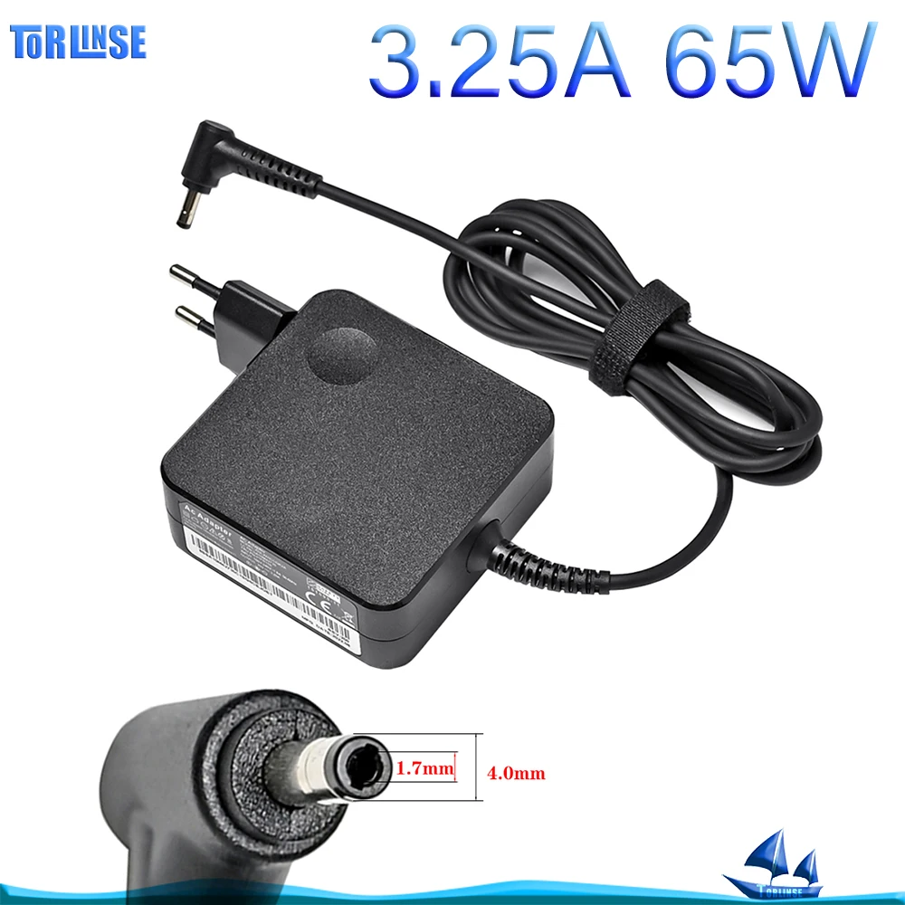 Cargador de ordenador portátil de CA de 20V 3.25A 65W 4,0*1,7mm para Lenovo IdeaPad 100-15 B50-10 YOGA 710 510-14ISK adaptador de corriente para portátil