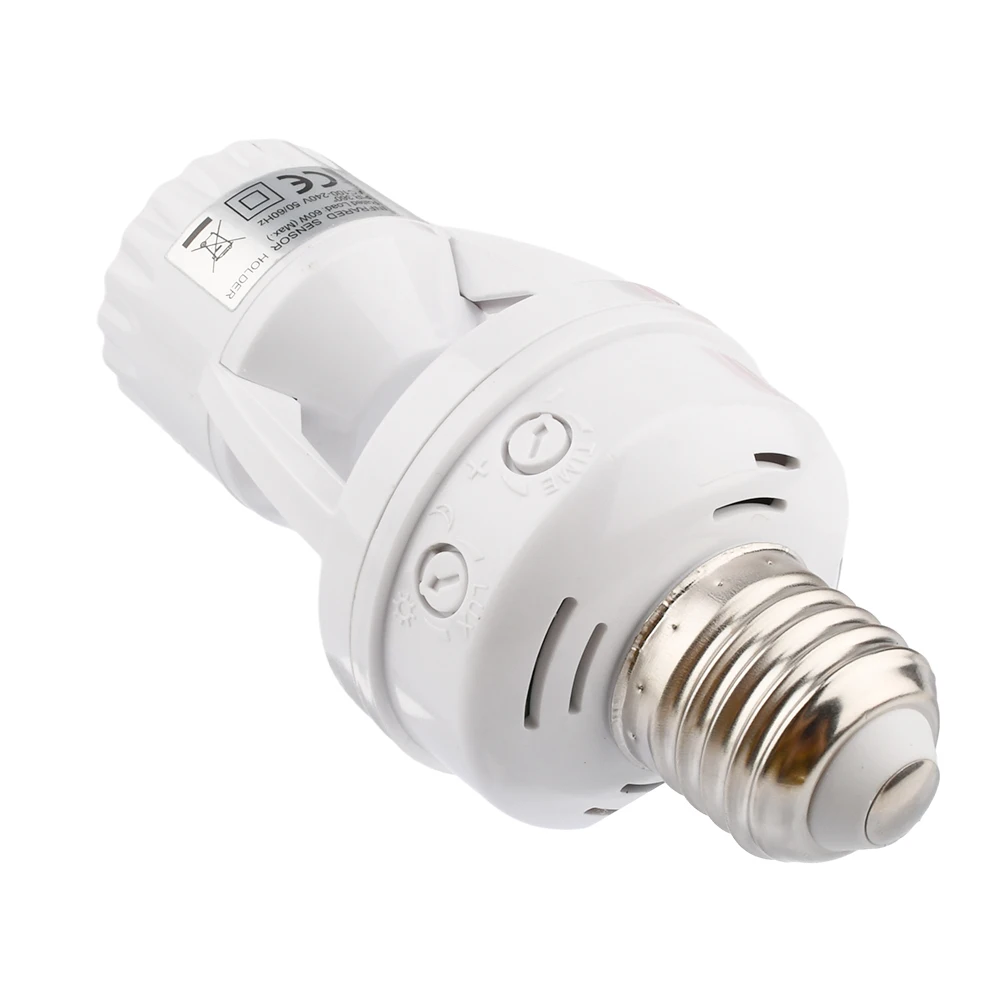E27 PIR Sensor de movimiento interruptor de luz AC100-240V E27 Base de lámpara interruptor inteligente bombilla portalámparas interruptor de Sensor infrarrojo - imagen 3