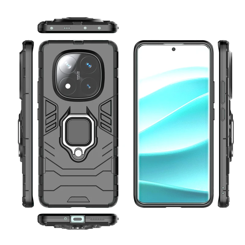 Para Xiaomi Redmi Note 14 Pro 5G funda Redmi Note 14 Pro 5G Capas anillo a prueba de golpes soporte magnético Fundas Redmi Note 14 5G - imagen 3