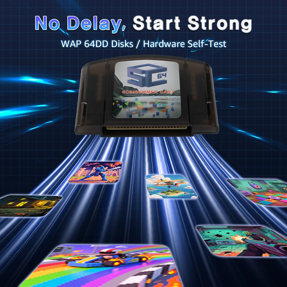 Summer Cart 64 SC64 5600 juegos en 1 cartucho de código abierto Tarjeta TF de 32 GB incluida Juegos 64DD compatibles con juegos N64 para Nintendo 64 - imagen 5