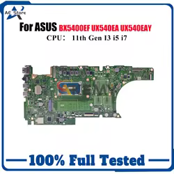 Placa base para ordenador portátil UX5400EA para ASUS ZenBook UX540EAY BX5400EF BX5400EB UX5400 UX540EA placa base 11th Gen I3 i5 i7 100% pruebas OK