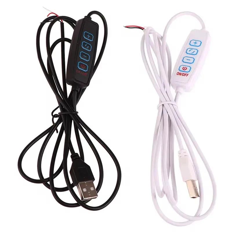 5/10 Uds USB 5V LED tricolor atenuación Color interruptor Cable atenuador controlador de 4 teclas 2CH para bajo voltaje LED CCT luz bicolor - imagen 2