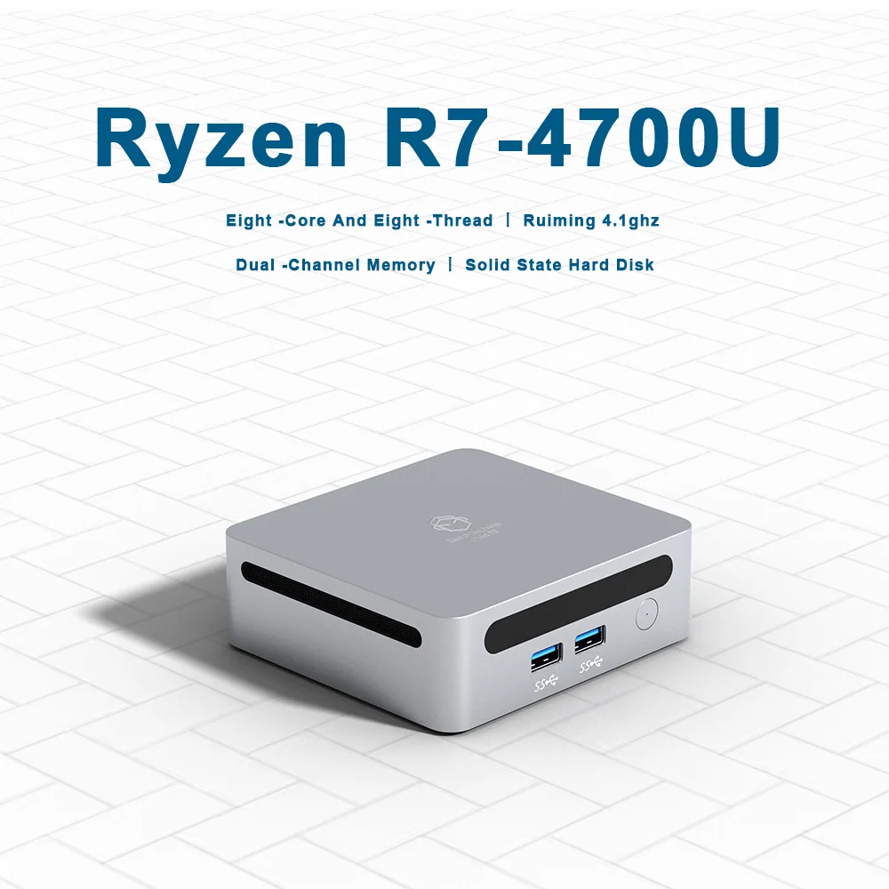GenMachine Mini PC AMD Ryzen5 4700U 4750U 4800H 4900H Windows 11 Ryzen DDR4 3200Mhz WiFi6 pc para juegos Diy ordenador compacto para juegos - imagen 4