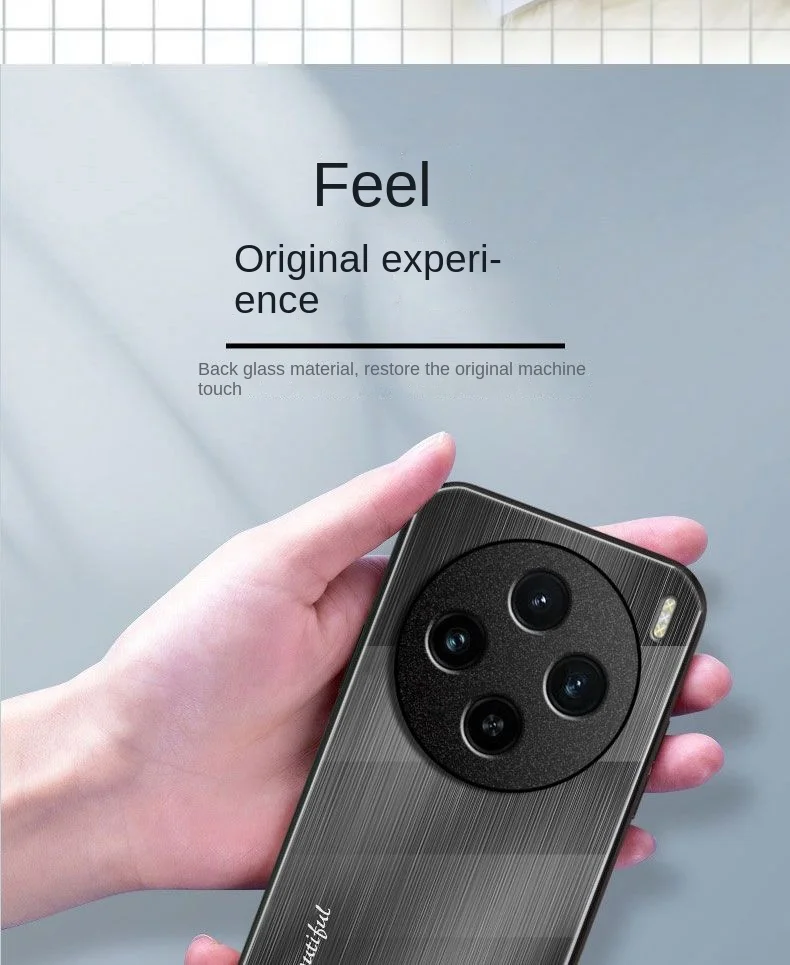 Para VIVO X200 Pro funda protectora trasera de gradiente de vidrio templado duro a la moda para VIVO X200 X100 Pro X100Ultra Shell - imagen 4