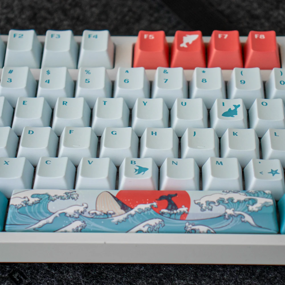 Coral Sea OEM perfil DYE-SUB PBT Keycap inglés personalizado personalidad Keycaps para teclado mecánico 61/64/68/75/84/87/96/980 - imagen 4
