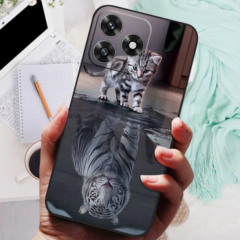 Para Honor X5C Plus 4G Funda de silicona TPU a prueba de golpes Funda de teléfono de gato para Honor X5C Plus X5CPlus Funda HonorX5C impresión suave Coque - imagen 3