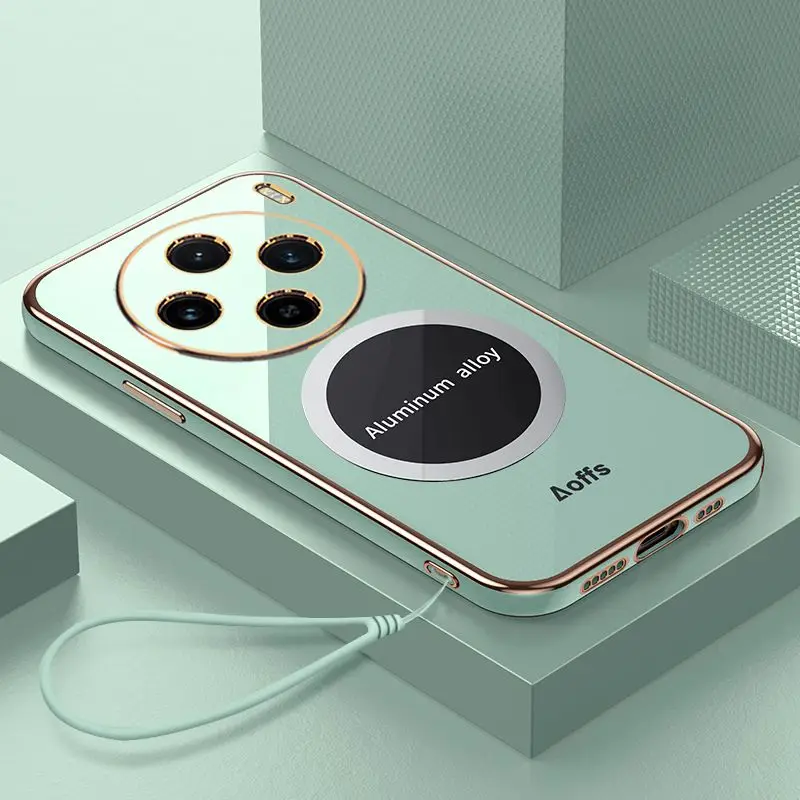 Funda para VIVO X100, X90, X80 Pro Plus, cubierta trasera protectora delgada magnética, carcasa suave chapada en TPU - imagen 4