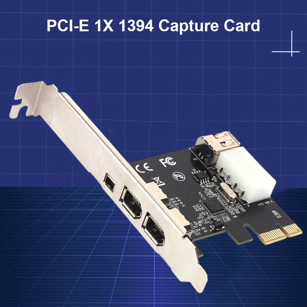 Tarjeta de captura de vídeo PCI-E 1X a 16X 1394 DV, adaptador Firewire de 6 pines a 4 pines, 3 puertos, controlador gratuito, accesorio de ordenador de escritorio - imagen 5