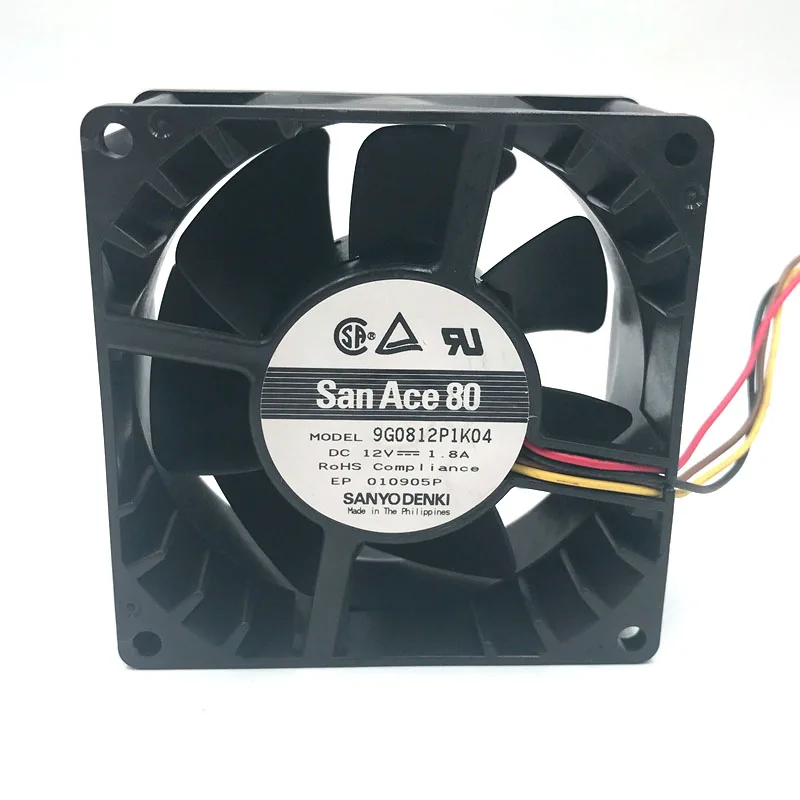 Ventilador de 80 mm para Sanyo 9G0812P1K04 Ventilador de enfriamiento PWM de alto rendimiento de 80 mm 12 V 7800 RPM, 107,3 CFM, 1,8 A, 58 dBA - imagen 3