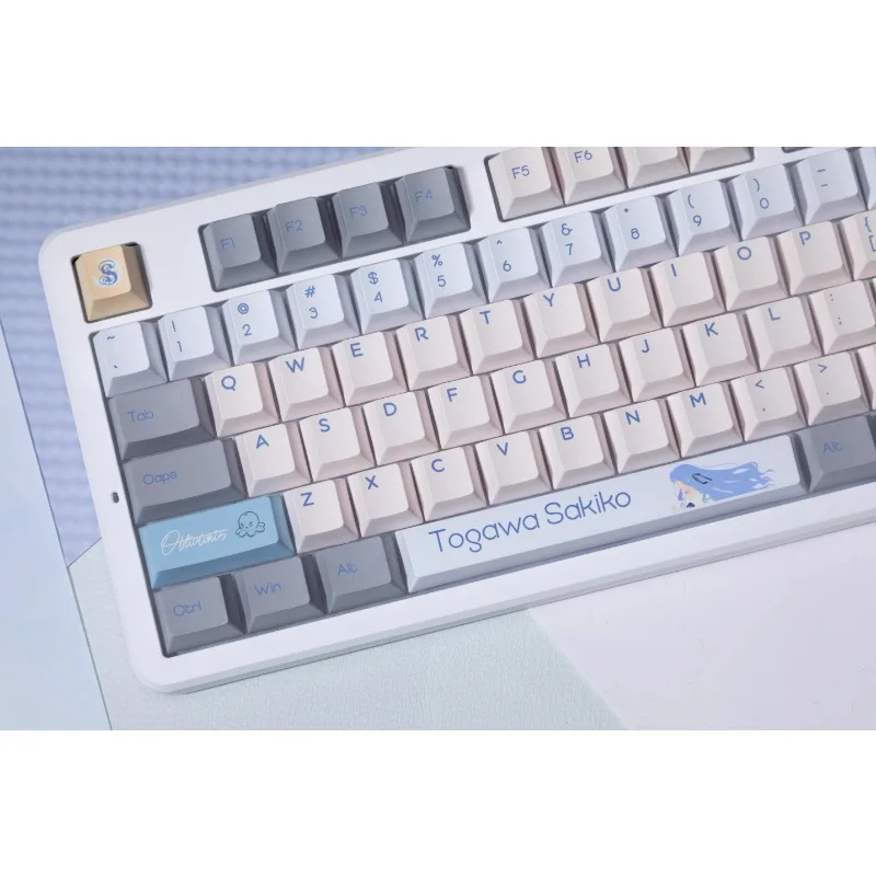 Juego de teclas con tema azul MyGo Mujica, sublimación PBT, teclas originales personalizadas hechas a mano para teclado mecánico, accesorios de regalo