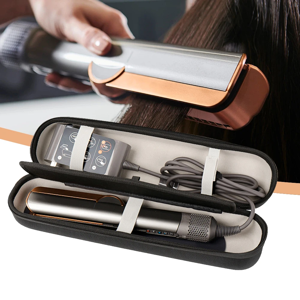 Bolsa de almacenamiento de viaje portátil EVA, estuche de almacenamiento duro antiarañazos, bolsas con cremallera a prueba de polvo para alisador de pelo Dyson Airstrait HT01 - imagen 3