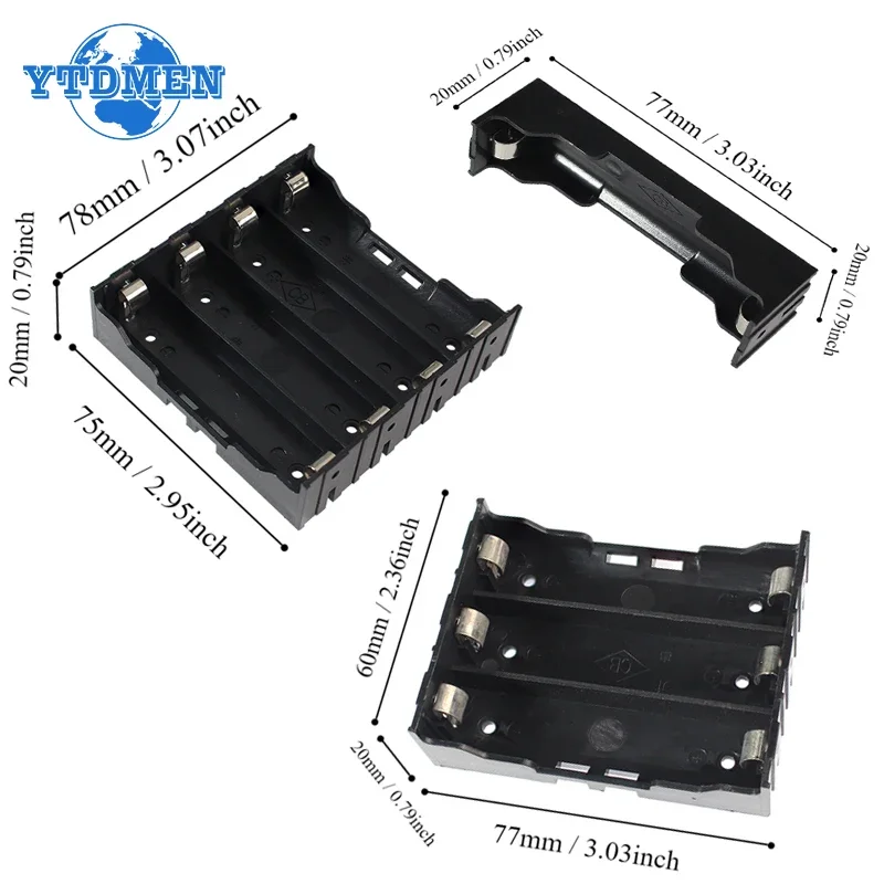 1 Uds 18650 soporte de caja de batería banco de energía caja de almacenamiento de batería de plástico 1X 2X 3X 4X