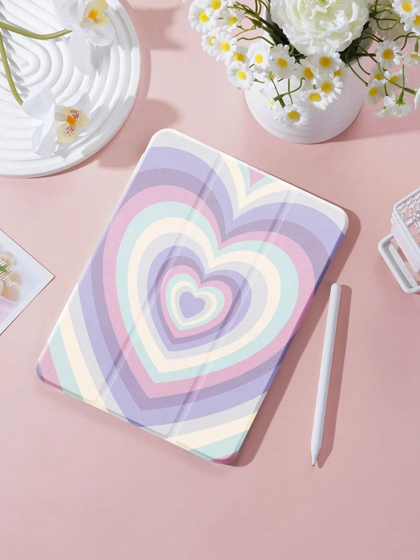 Funda Waves of Love Y película templada para Pad pro 10/11/2020/6th/7th /8th /Air 3rd/Air 4th/9th gen/Air 5th Gen 2022/Air 11 - imagen 2