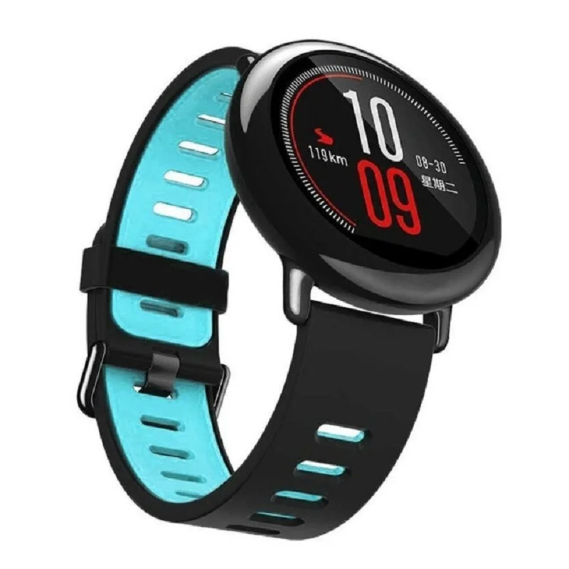 Correa de reloj inteligente de 22mm para Xiaomi Huami Amazfit Stratos 2 2S, pulsera de silicona suave para Xiaomi Huami Amazfit PACe - imagen 2