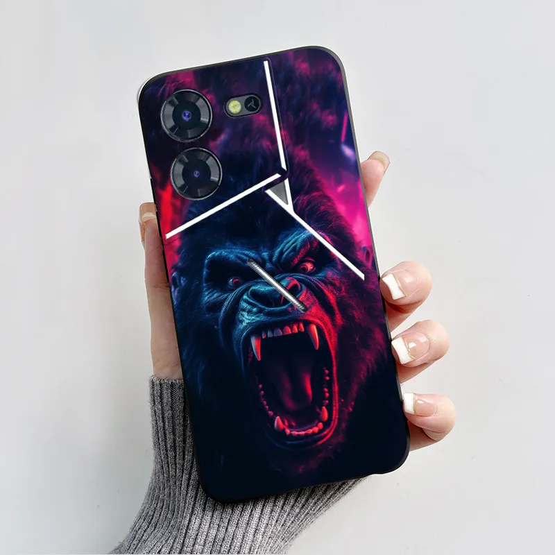 Para Tecno Pova 5 Pro funda a prueba de golpes negro Wukong fundas de teléfono para Tecno Pova 5 funda trasera de silicona Pova5 Pro Fundas de parachoques - imagen 2