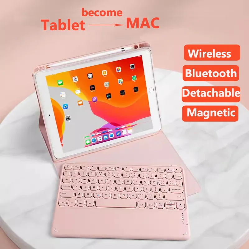 Para OPPO Pad 5 12,1 "OPD2506 2025 OPPO Pad 3Pro 12,1 pulgadas OPD2405 2024 con ranura para bolígrafo Trackpad teclado inalámbrico soporte funda