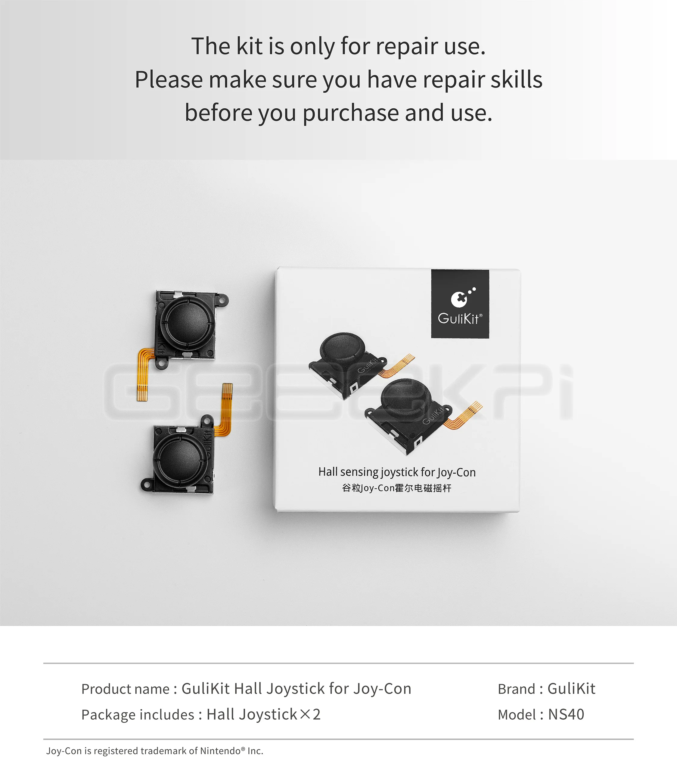 Gulikit-Joystick NS40 Hall para Joy-con, reemplazo de reparación para Nintendo Swith OLED NS Lite, accesorios para Gamepad - imagen 5