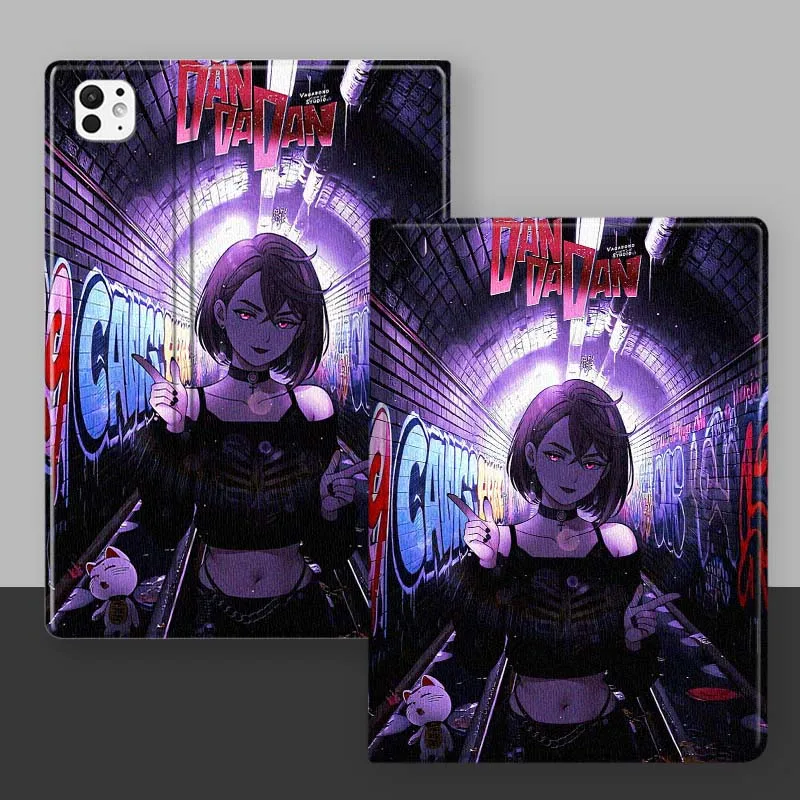 Anime Dandadan Momo para iPad Pro Air Mini 1 2 3 4 5 6 7 7th 8th 9th M2 10,2 9,7 10,5 10,9 11 12,9 13 pulgadas funda para tableta