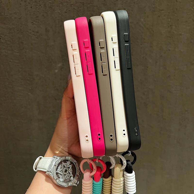 Cute Polka Dot Bow Pattern Soft Lanyard Phone Case For Xiaomi Poco X6 X5 F6 M6 Pro 4G Mi 14 13 12 11 Lite 5G 13T 14T Pro Cover - imagen 5