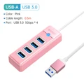 USB A de 50 cm Rosa