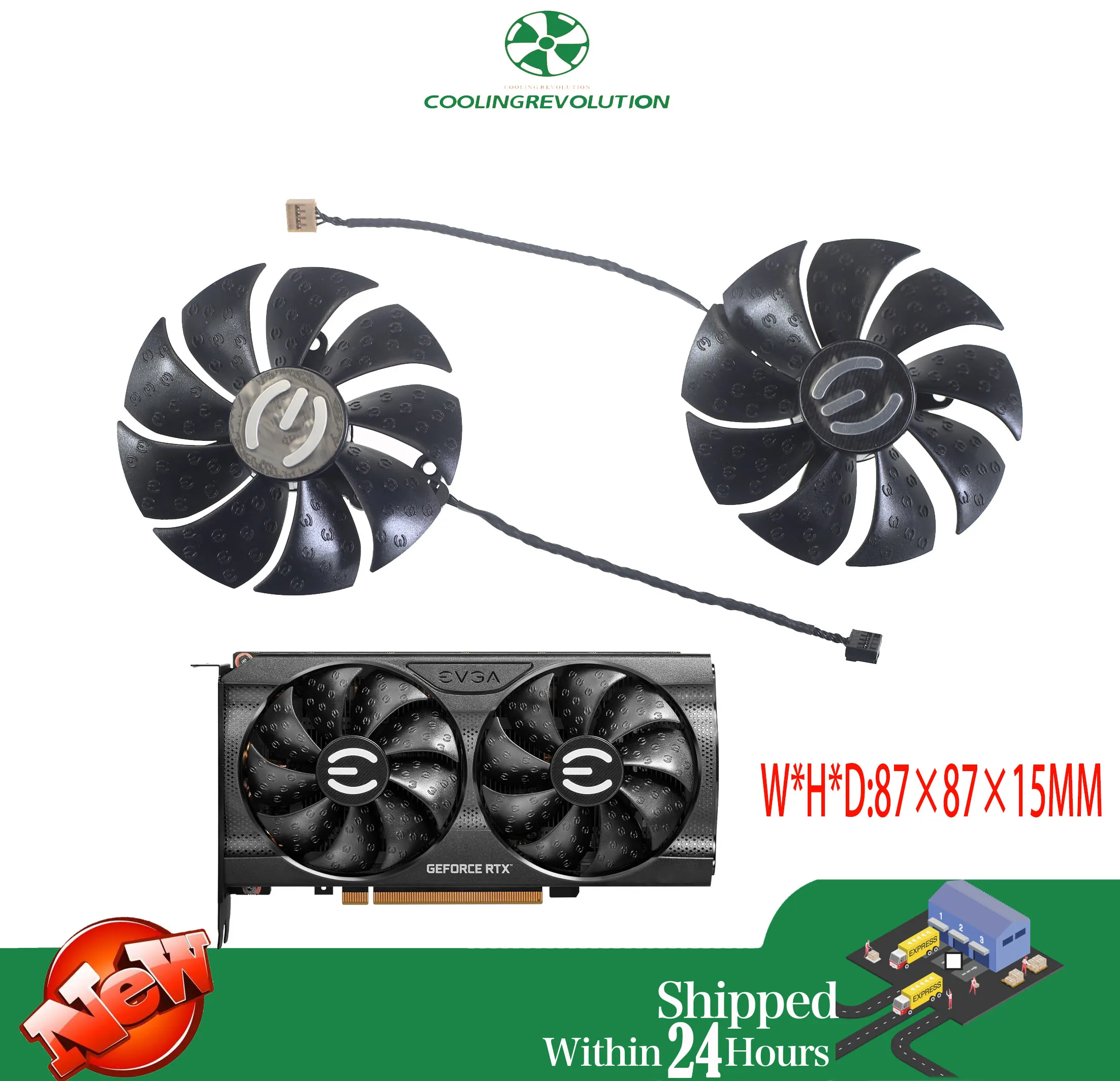 Ventilador de Refrigeración para EVGA RTX 3050/3060/3060 Ti XC 87mm - imagen 2